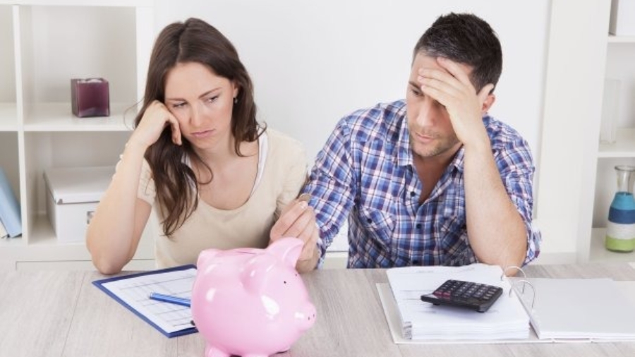 Couple Expecting Money From Piggybank