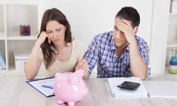 Couple Expecting Money From Piggybank